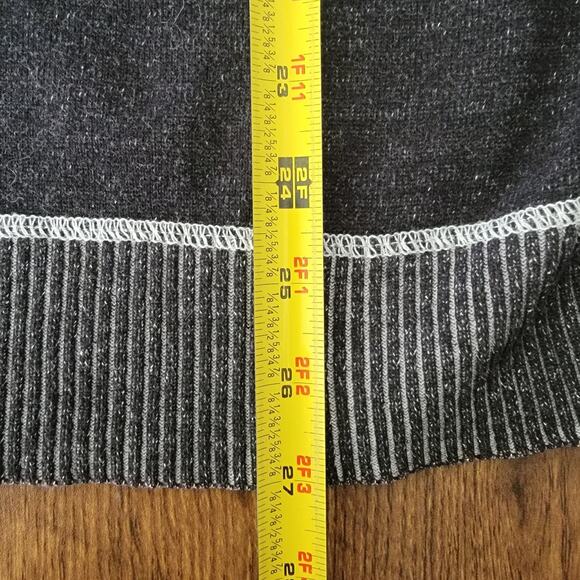 BKE Y2K Black Sweater Mens L 100% Cotton Preppy Casual Athletic Fit Ski Chalet - Picture 4 of 7